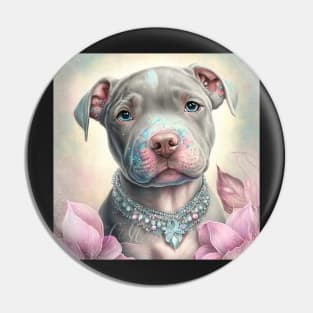 Pearly Pit Bull Puppy Pin