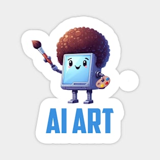 Cute AI Artist Robot Magnet