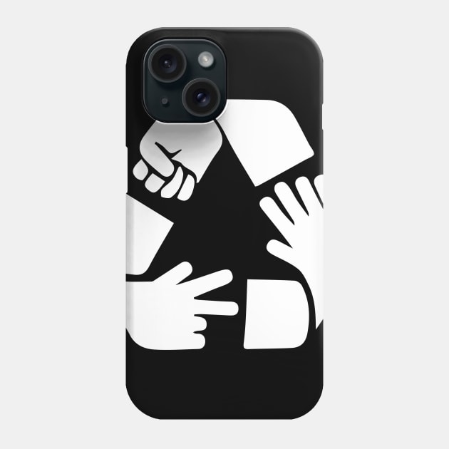 Rock, Paper, Scissors Phone Case by Alema Art