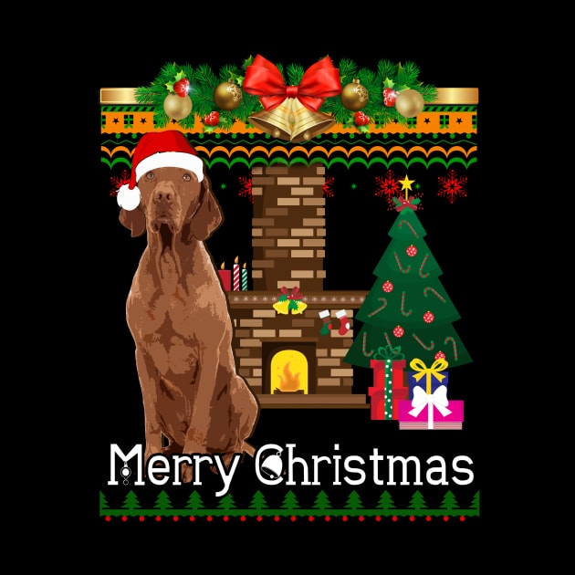 Ugly Christmas Sweater VIZSLA by LaurieAndrew