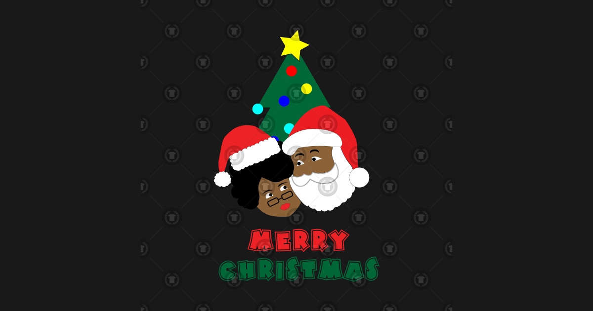 Download Black Santa and Mrs. Claus Merry Christmas - Black Santa ...