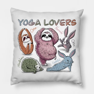 Yoga Lover Animals Pillow