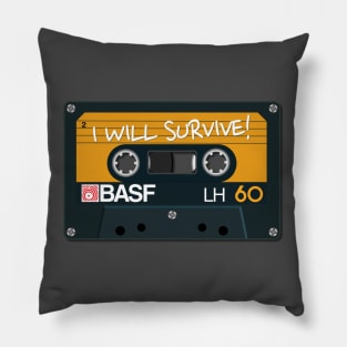 Vintage Audio Tape - BASF - I Will Survive! Pillow