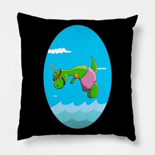 Dinosaur Diver Pillow