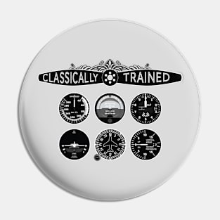 Classically trained pilot with prop and steam instruments Pin