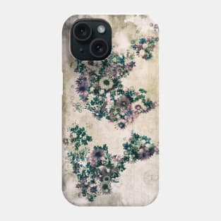 world map floral Phone Case