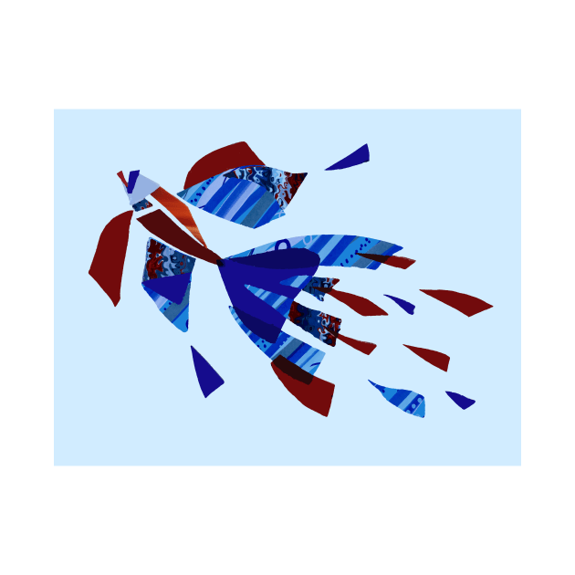 Snazzy Betta ~ Red and Blue by CTWuellner
