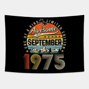 Awesome Since September 1975 Vintage 48th Birthday Tapestry