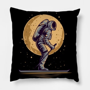 Astronaut skiing in space Pillow