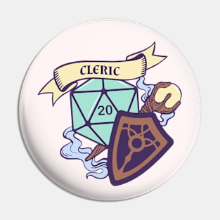 D&D Cleric D20 Pin