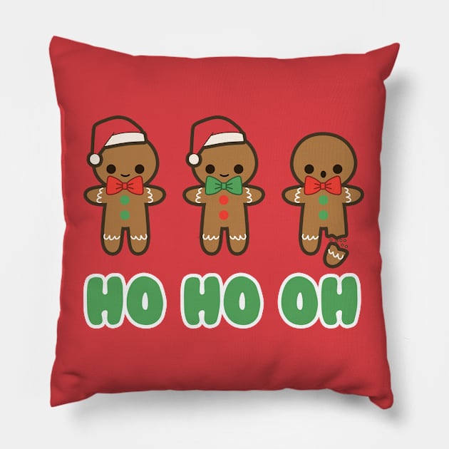 Funny Christmas Gingerbread Man Pillow by Daytone