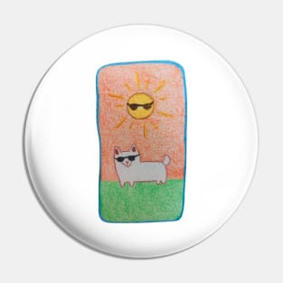 Doge sunglasses, Character dog, Pencil color drawing Pin