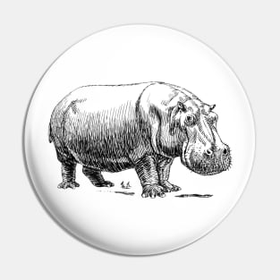 Hippopotamus Pin