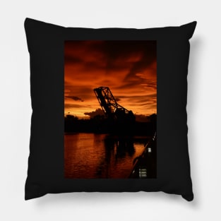 Bridge at sunset Pillow