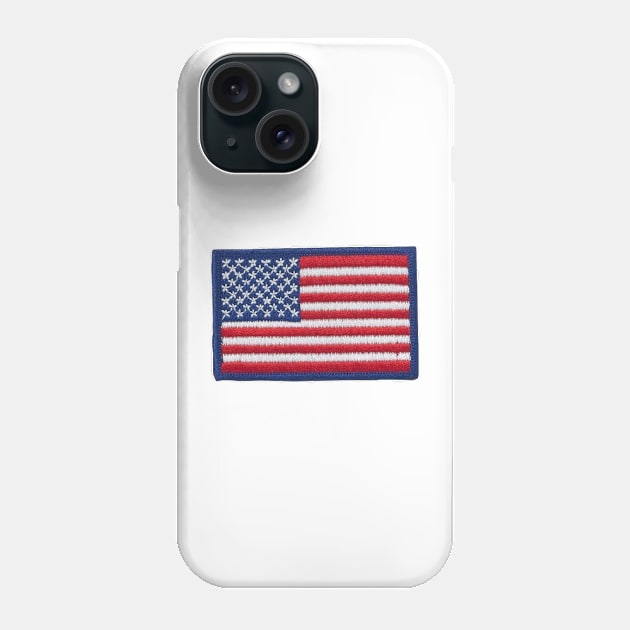 Embroidery American Flag Sticker Phone Case by anacarminda