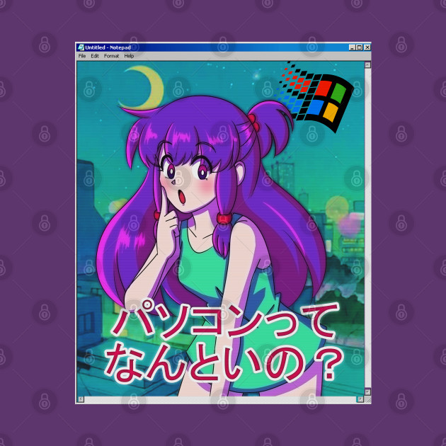 Aesthetic vaporwave retro anime by KinseiNoHime