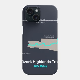 Route Map of the Ozark Highlands Trail Phone Case