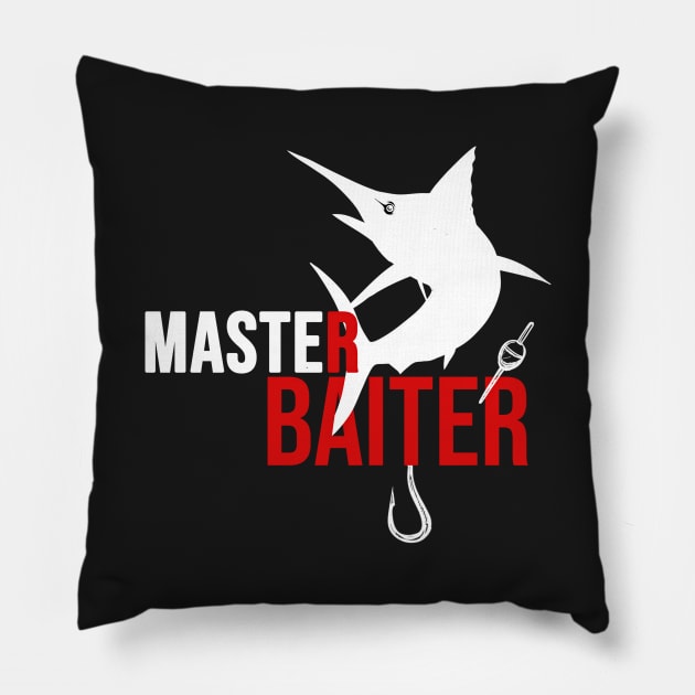 Master baiter funny fishing Pillow by ART-SHOP01