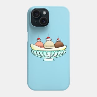 Banana Split ice cream sundae Phone Case