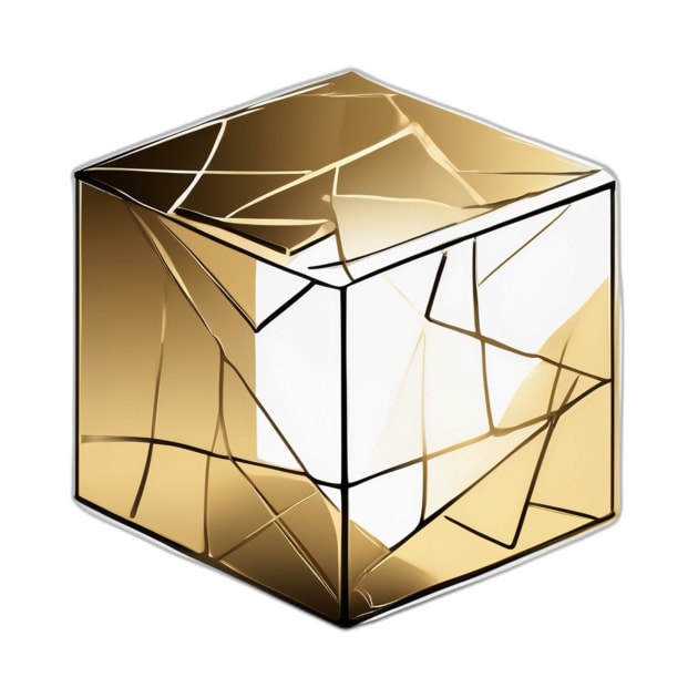 Rubic Cube Gold Shadow Silhouette Anime Style Collection No. 388 by cornelliusy