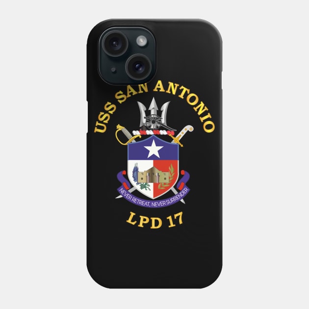 USS San Antonio (LPD 17) wo Back Phone Case by twix123844