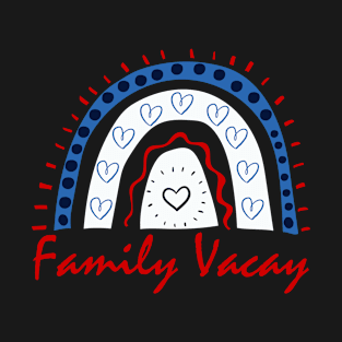 Family Vacay Matching Rainbow Vacation T-Shirt