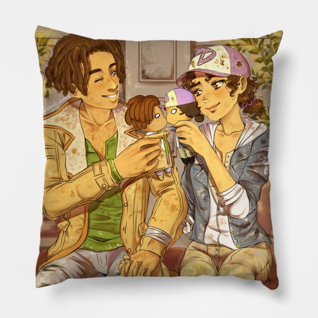 Clementine and Louis The Walking Dead Pillow TeePublic