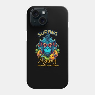 Surfing Monkey in The Jungle Phone Case