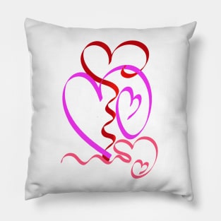 happy valentines heart for women and girlfriend Pillow