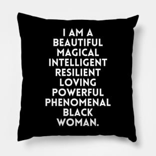 I am a beautiful black woman Pillow