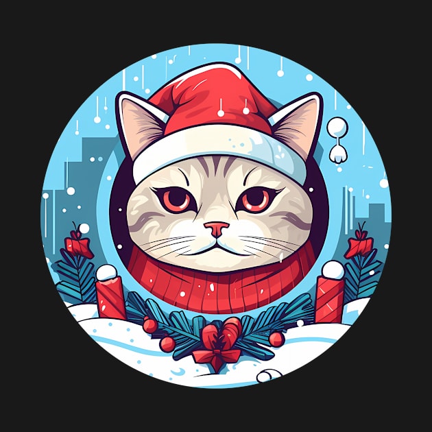 American Shorthair Cat Xmas, Love Cats by dukito