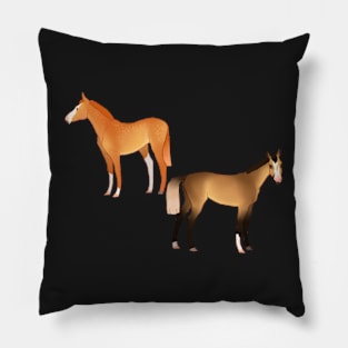Two Horses Pillow