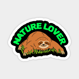 Nature lovers sloth illustration design Magnet