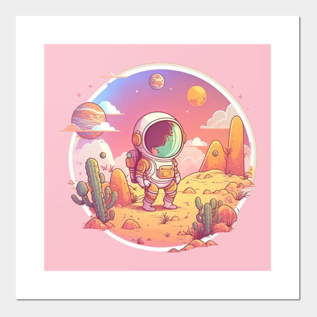 Cute Astronaut Cartoon - Cartoons - Posters and Art Prints | TeePublic Cute Astronaut Cartoon - Cartoons - Posters and Art Prints | TeePublic