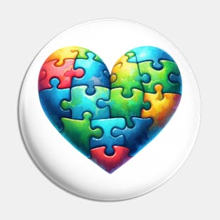 Puzzle Heart Autism Awareness Gift for Birthday, Mother's Day, Thanksgiving, Christmas Pin