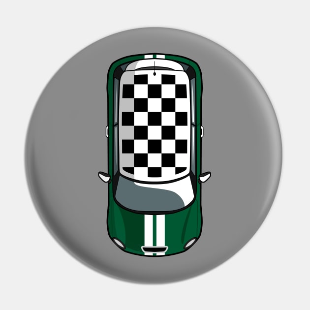 Green Mini Cooper Pin by HSDESIGNS