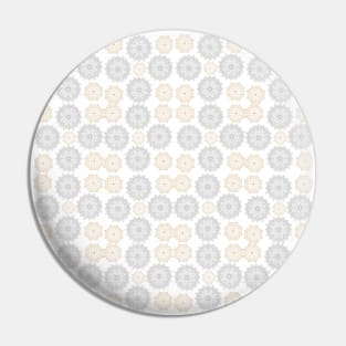 Silver Gold Mandala Pattern Design Pin