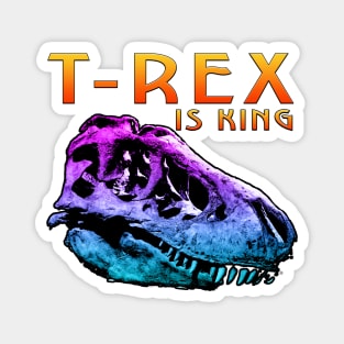 T Rex King Skull Magnet