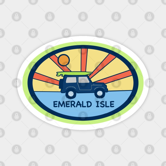 Emerald Isle NC Beach Day Magnet by Trent Tides