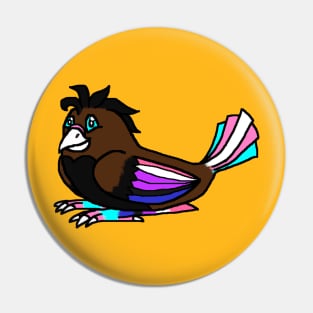 Genderfluid Pride Bird Pin