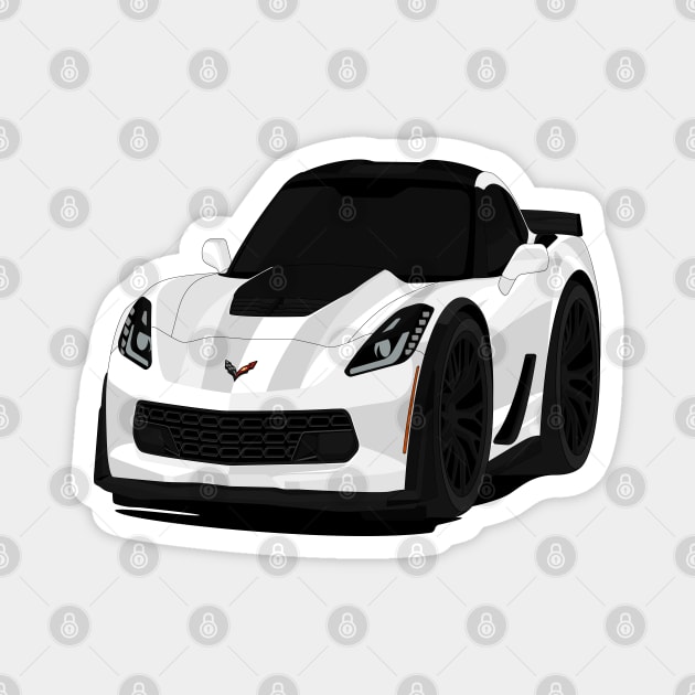 Z06 WHITE Magnet by VENZ0LIC