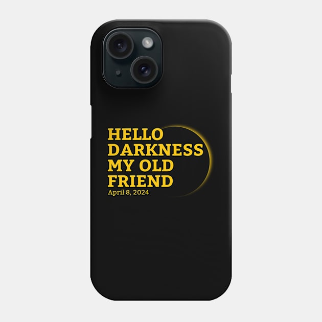 Hello Darkness My Old Friend - Simple Typograph Phone Case by Retusafi