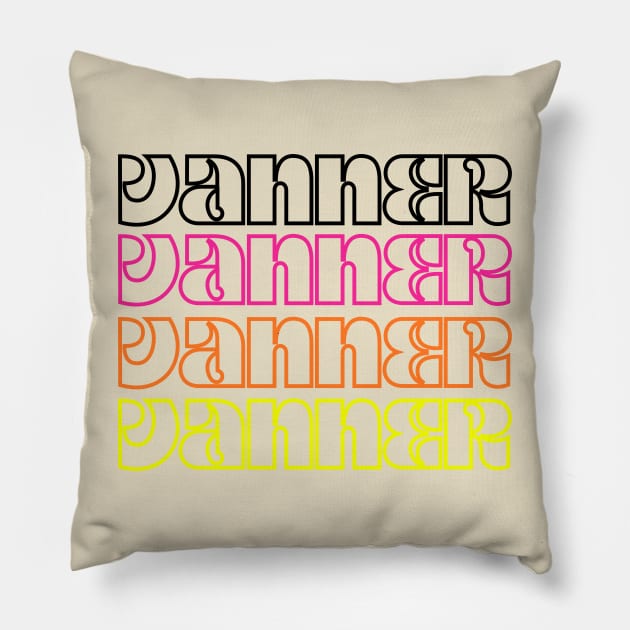 Repeat Vanner (Pink Mod/F&B) Pillow by NextGenVanner