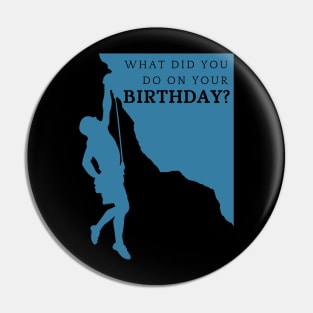 Bouldering Birthday Party - Rock Climbing Pin