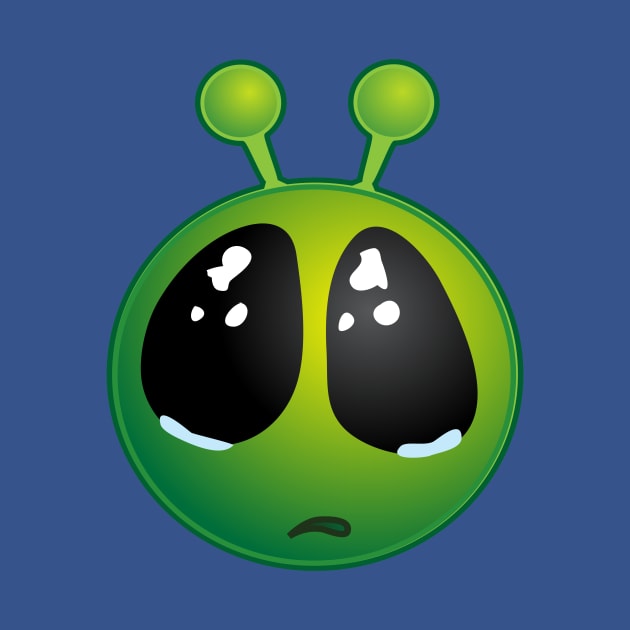 Funny Alien Monster ET Extraterrestrial Martian Green Man Emoji for Women, Men and Kids 1 by PatrioTEEism