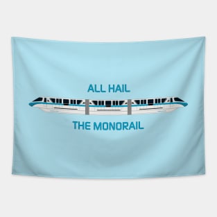 All Hail the Teal Monorail Tapestry