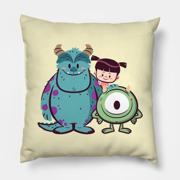 Monster Mates Pillow by TanoshiBoy