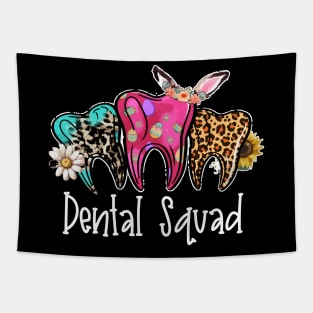 Funny Teeth Dental Squad Dentist Happy Dentist Day Tapestry