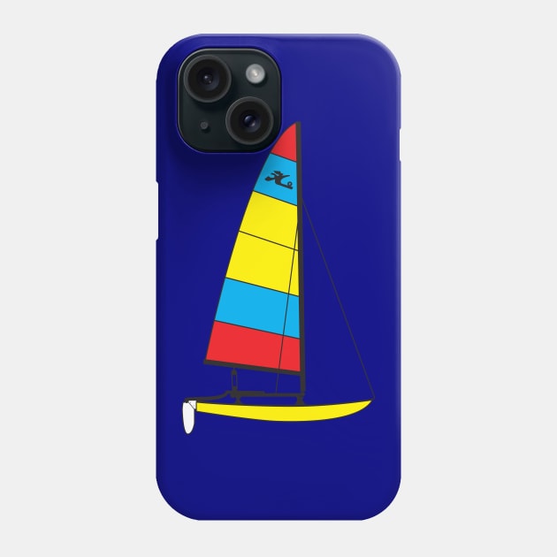 Hobie 14 Catamaran Sailboat Phone Case by CHBB