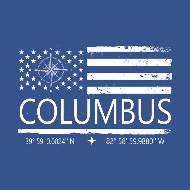 Disover Us Flag Columbus, Columbus City Love - Columbus - T-Shirt